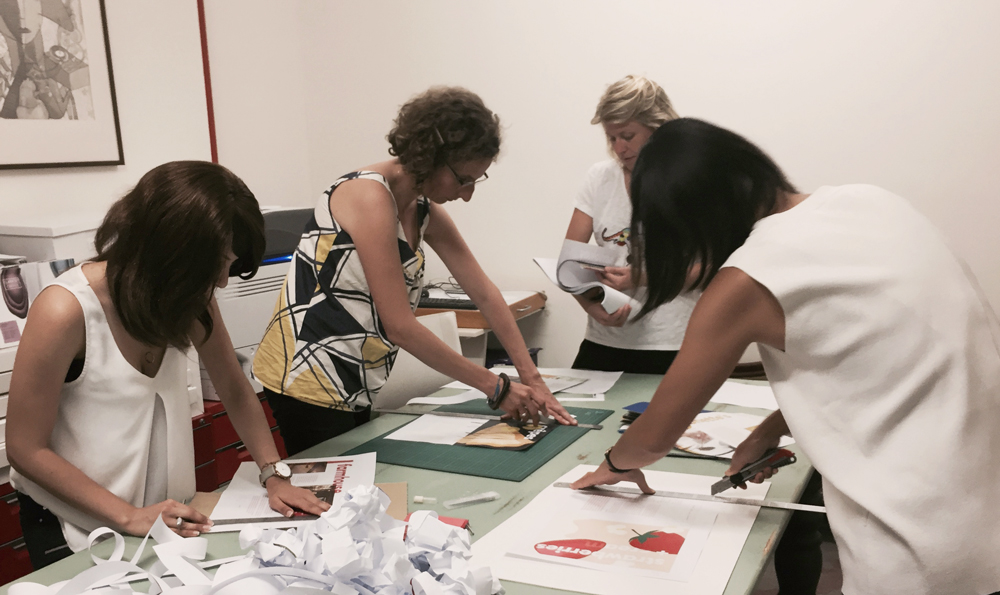 The Equilibrium team mocking up the book